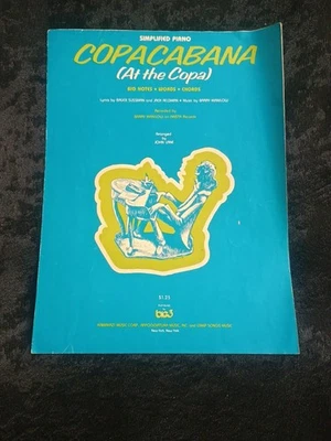 Partituras de Copacabana.  1978.  Piano. Acordes, voz Foto 1 de 4