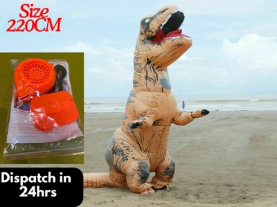 T-Rex Blow Inflatable Dinosaur Costume Adult Jurassic World Park Trex Christmas - image 1 of 4