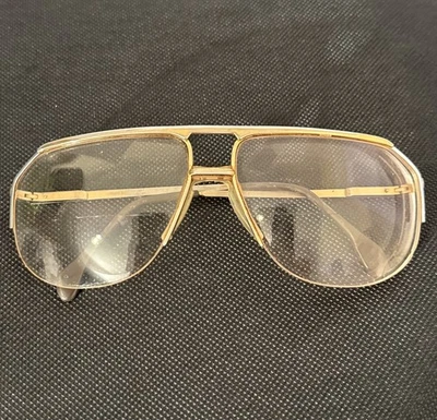 Armações de óculos vintage retrô ponte dupla tom dourado metal/fio estilo aviador - Imagem 1 de 4