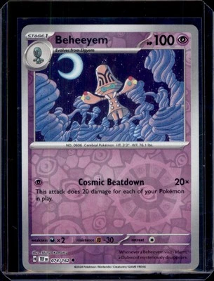 Beheeyem SV05: Temporal Forces Pokemon 074/162 Reverse Holo NM+ - Image 1 of 2