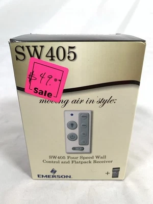 Ventiladores de techo Emerson SW405, control de pared de ventilador de techo de 4 velocidades con receptor Foto 1 de 3