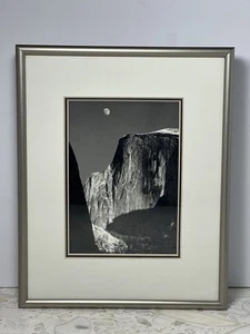 Ansel Adams Framed Print “Moon and Half Dome” Yosemite 8.25x10 Wall Art - Picture 1 of 3