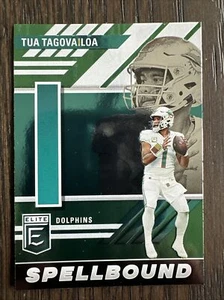 2023 Donruss Elite Football Tua Tagovailoa Spellbound “I” #SB-TT7 Green Parallel - Picture 1 of 2