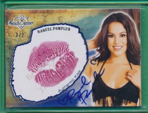 2015 Benchwarmer RAQUEL POMPLUN Auto Autograph Kiss Card 2/2 - Picture 1 of 2