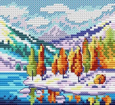 Autumn In The Mountains SM-613 MP Kit de punto de cruz contado Studia Foto 1 de 3