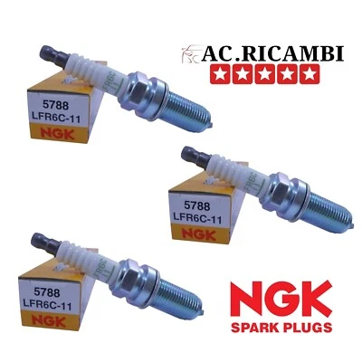 3 Candele NGK LFR6C-11 Per Citroen C1 Peugeot 107 Toyota Aygo 1.0 50Kw - Immagine 1 di 4