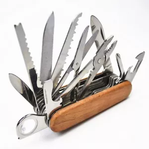 Cuchillo de madera táctico de supervivencia militar plegable multiherramienta de bolsillo de 30 funciones - Imagen 1 de 13