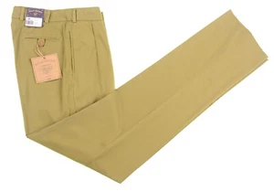 NWT Bills Khakis M2P Chamois Cloth Green Cotton Pleated Chinos Pants 34 NEW - Picture 1 of 9