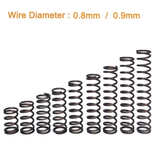10Pcs Spring Steel Compression Small Springs Wire Dia 0.8mm 0.9mm Various Length - Picture 1 of 3