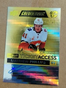 Matthew Phillips 2021-22 Credentials Debut Ticket Access Gold Auto /125!!!🔥🔥🔥 - Picture 1 of 2