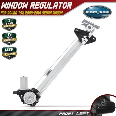 Regulador de janela de energia dianteiro esquerdo do driver com motor de 6 pinos para Acura TSX 2009-2014 - Imagem 1 de 4