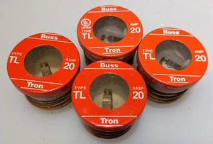 Bussmann Tron Type-TL 20-Amp 4-Pkg. -Continuity Tested- - Picture 1 of 2
