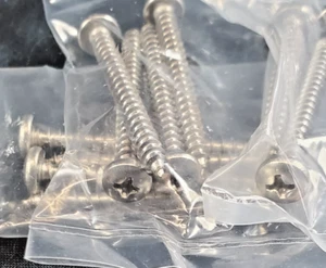 3" - 12 PCS #14 Stainless Steel Phillips Pan Head Self-Tapping Screws - Picture 1 of 3