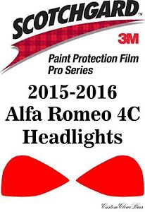 3M Scotchgard Paint Protection Film Pro Series Pre-Cut 2015 2016 Alfa Romeo 4C