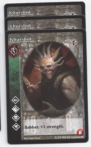 Khurshid x3 Heraldo de Calaveras Vástagos Perdidos LK VTES Jyhad - Imagen 1 de 1