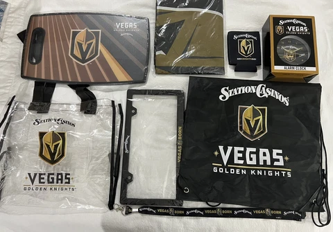 Las Vegas Golden Knights Collection Clock, Tote bag, Cutting Board, Banner, ++ Cover