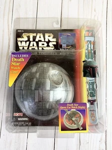 Star Wars Collector Timepiece Boba Fett Watch with Death Star Case NIB 1997 - Picture 1 of 2