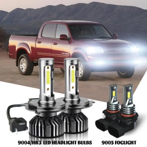 4x H4/9003+9145/H10 LED Headlight Kit Hi/Lo Beam+Fog Light Bulb Kit 6000K White - Picture 1 of 12