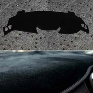 Black Velvet Non-Slip Dash Mat Covers for 2014 ~ 2020 Nissan Qashqai RHD - Picture 1 of 9