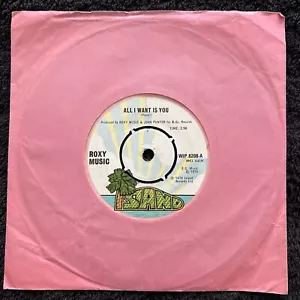 Roxy Music - All I Want Is You 7'' Vinyl 1974 CLEANED/PLAY TESTED VG VIDEO CLIP - Picture 1 of 4