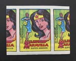 1980s WONDER WOMAN Trading Cards Pack Vintage by Convepal DC Comics 3.5" (9 cm.)