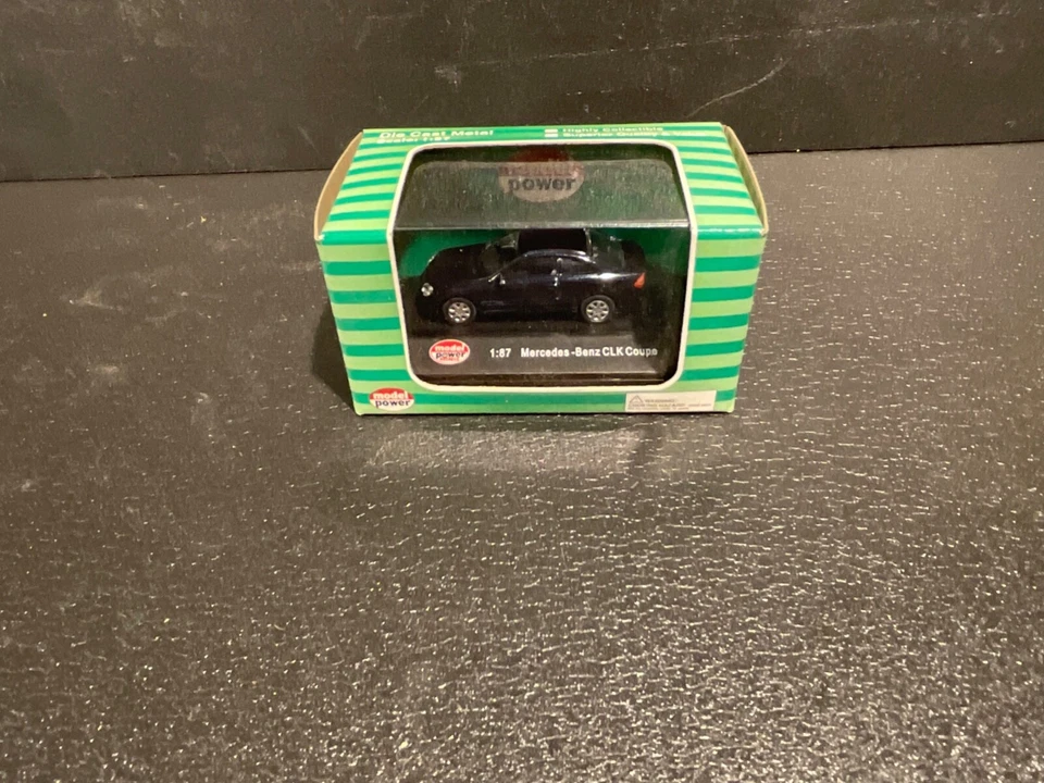 Model Power Minis #19020 1:87 Scale Mercedes Benz CLK Coupe Black - Image 1 of 2