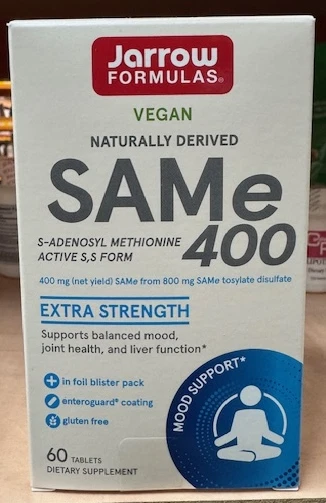 SAM-e (S-Adenosyl-L-Methionine) 400mg, 60 Enteric-Coated Tablets - Jarrow For... - Image 1 of 1