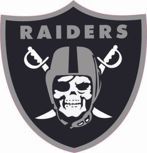 Las Vegas Raiders Vintage inspiriert Totenkopf Mini Football Helm Aufkleber - Bild 1 von 3