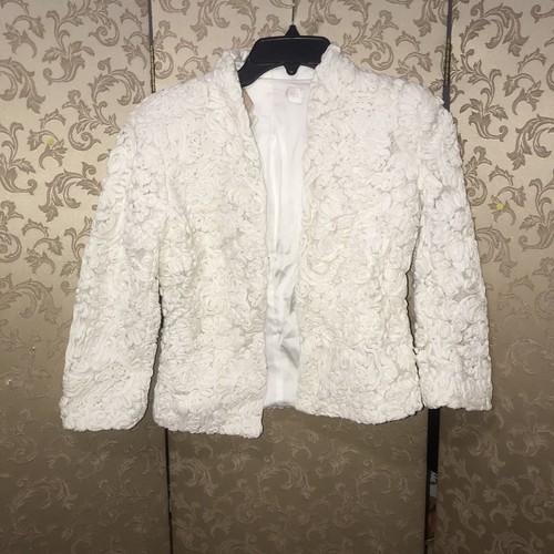 OFF WHITE Giacca abbellita bianca Boston Proper Off taglia 0