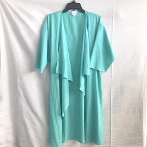 Lularoe Solid Green Light Kimono Drape Handkerchief Size M ab016 - Picture 1 of 4