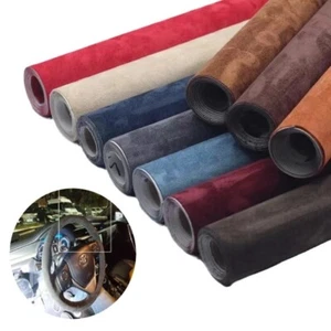 Self Adhesive Faux Suede Fabric Wrap Film Stretch Sticker For Car Interior Decor - Picture 1 of 10
