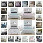 Reversible Duvet Quilt Cover Bedding Set Single Double King Size With Pillowcase