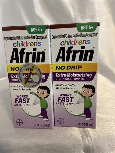 Children's Afrin No Drip Extra Moisturizing Stuffy Nose Pump Mist 12Hr (2 PK) - Image 1 of 1