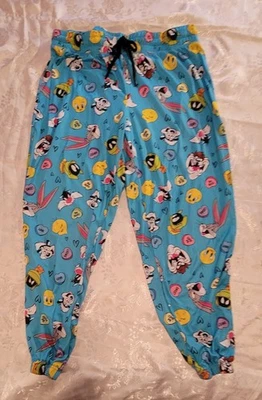 Womens Looney Tunes Joggers Pajama Sleep Pants Size Large 12/14 - Image 1 of 4