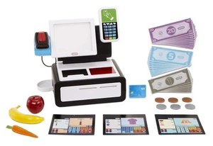 First Self Checkout Stand Realistic Cash Register Pretend Play Toy for Kids - Picture 1 of 6