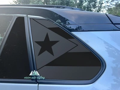 Se adapta a Toyota Rav4 2019-2025 cuarto trasero ventana bandera puertorriqueña calcomanía pegatina Foto 1 de 4