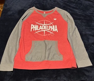 Philadelphia 76ers Adidas Sweatshirt rot Erwachsene Größe XL - Bild 1 von 7