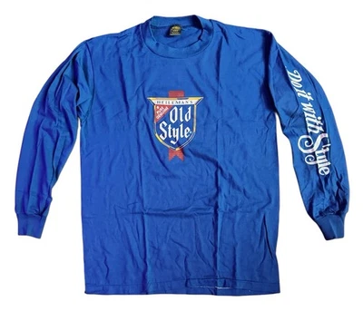 Vtg 80s Heilemans Old Style Beer T Shirt Deadstock Single Stitch Jerzees Promo  - Image 1 of 4