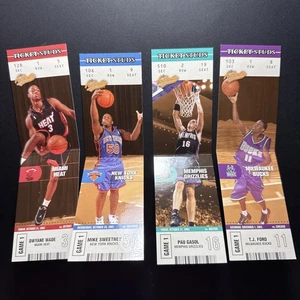 DWAYNE WADE ROOKIE & TICKET STUDS LOT PAU GASOL FORD SWEETNEY 2003-04 AUTHENTIX - Picture 1 of 3