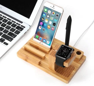 Universal Tablet und Smartphone Tisch Organizer Holz Halter Büro Ablage iPad - Bild 1 von 12