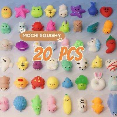 20 Pcs Mochi Squishy Toys Set Random Style Stress Relief ADHD Aid Perfect Gift - Image 1 of 4