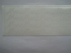 Konturensticker Menü weiß Schmucketiketten Sticker Aufkleber 1201 - Bild 1 von 1