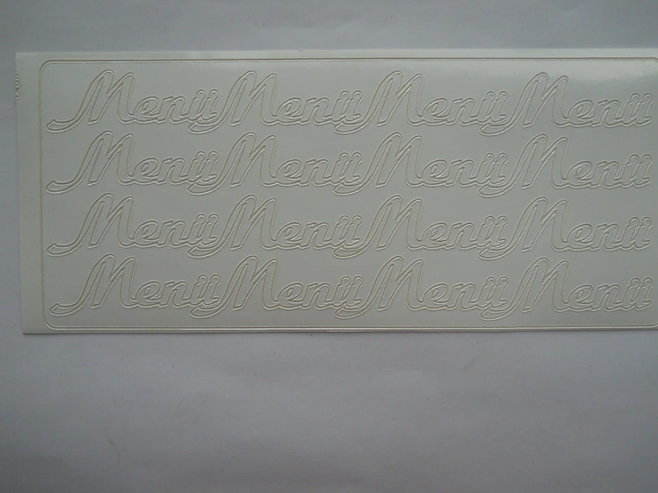 Konturensticker Menü weiß Schmucketiketten Sticker Aufkleber 1201 - Bild 1 von 1