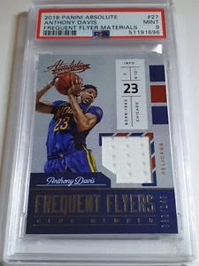 2016 Absolute Anthony Davis #27 PATCH /149 Game Worn Jersey - PSA 9 (POP 1) - Picture 1 of 4