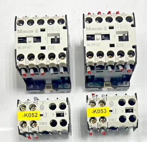 2x Moeller Mini Contactor Relay + Moeller 11 DIL E auxiliary switch - Picture 1 of 7