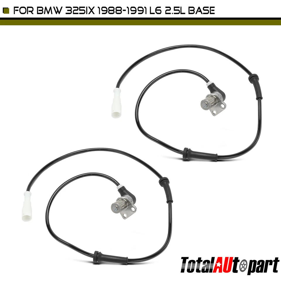 2x ABS Wheel Speed Sensor for BMW 325iX E30 1988-1991 Front Left and Right Side - Image 1 of 4