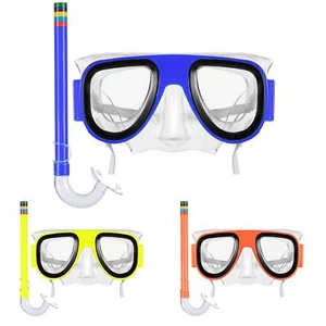 Kids Snorkel Mask Set Diving Swimming Underwater Scuba Goggles Adjustable - Picture 1 of 10