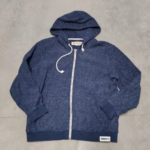 Mollusk Knit Zip Up Hoodie Mens Large Whale Patch Blue Sweater - Bild 1 von 14