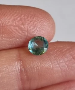 Loose Blue Apatite Round Faceted Gemstone 5.5x3mm 0.80ct - Picture 1 of 1
