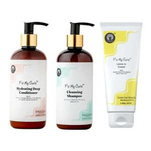 Fix My Curls Curl Defining 3-Step Kit Shampoo, Conditioner & Cream 250ml Each - Picture 1 of 5